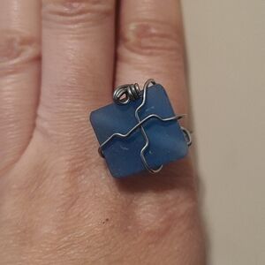 Blue Stone Wire Ring